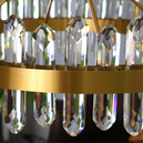 Lustre LED suspendu en cristal doré Chinamo