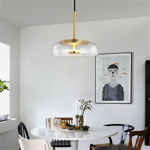 Suspension en verre au design moderne minimaliste