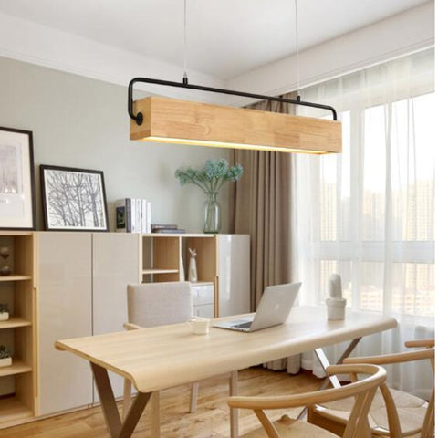 Lampe suspendue en bois au design moderne
