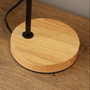 Lampe de bureau moderne base en bois