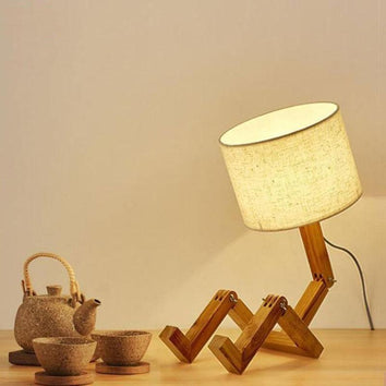 Lampe d'éclairage de bureau en bois