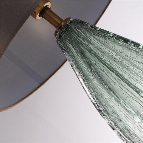 Lampe de table décorative en verre base solide