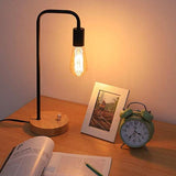 Lampe de bureau minimaliste base en bois