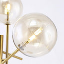 Lampadaire moderne à 4 lampes avec teinte en verre