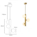 Lampe suspendue circulaire dorée au design sophistiqué