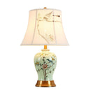 Lampe de table en céramique fleur et oiseau