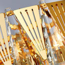 Lustre doré de luxe en cristal design décoratif